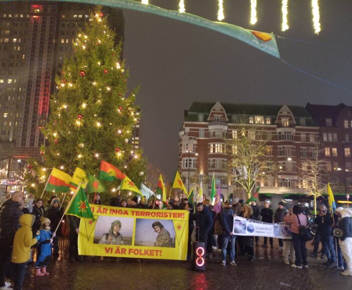 Demonstration till stöd för Rojava i Malmö